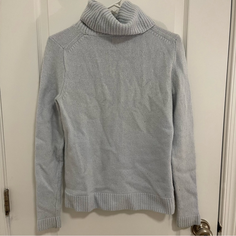 J. Crew Blue Wool Turtleneck Sweater